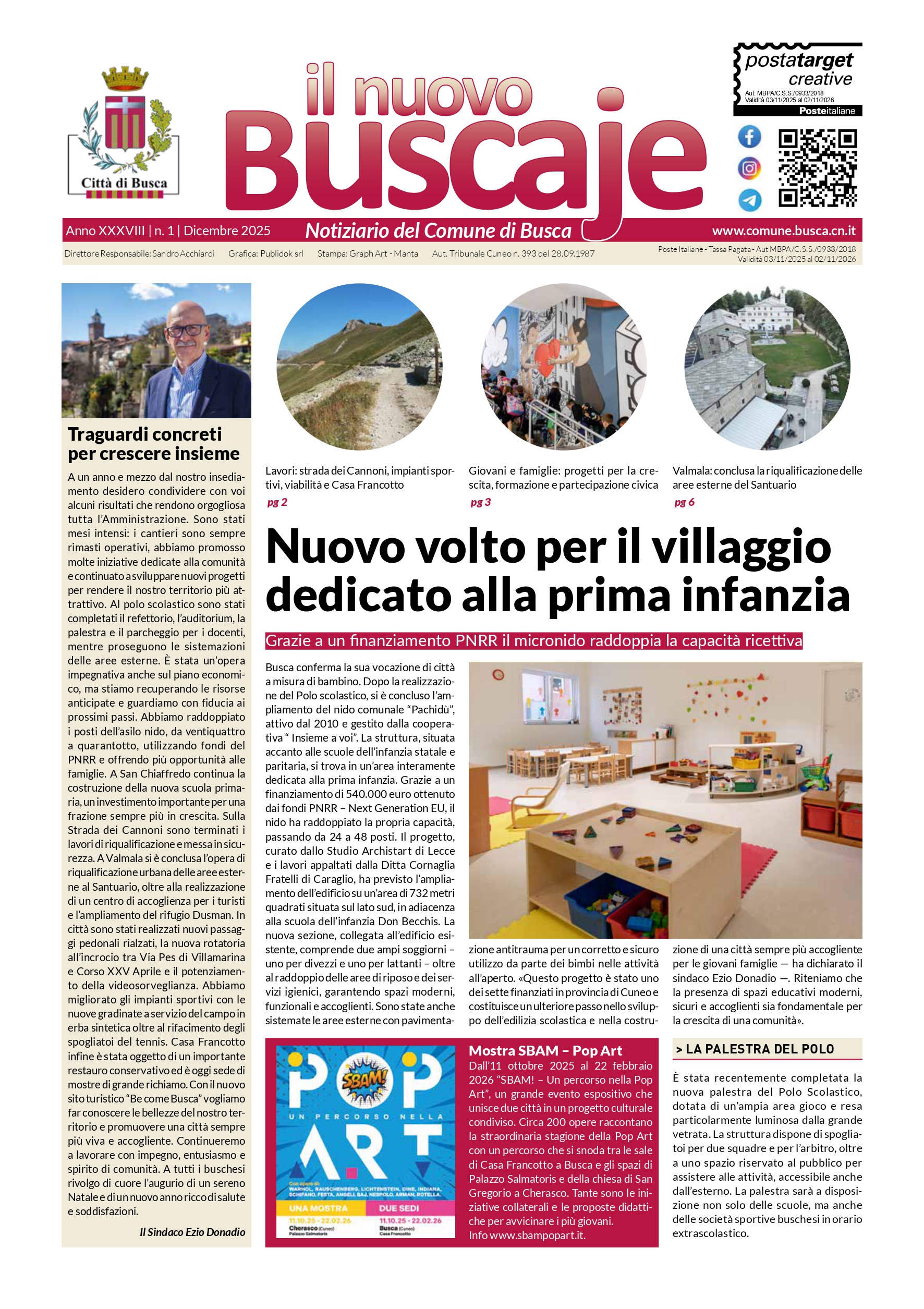Prima pagina del Buscaje 2025